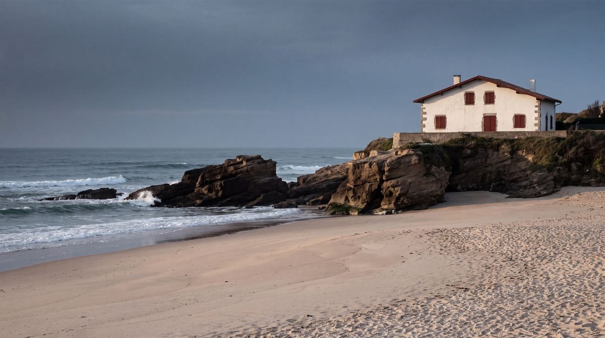 The coast of Biarritz, Atlantic France — the world of this floor