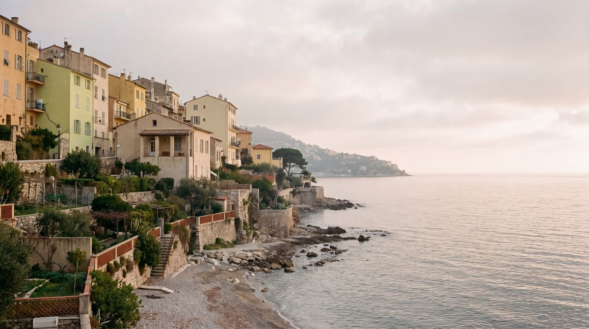 The coast of Menton, French Riviera — the world of this floor